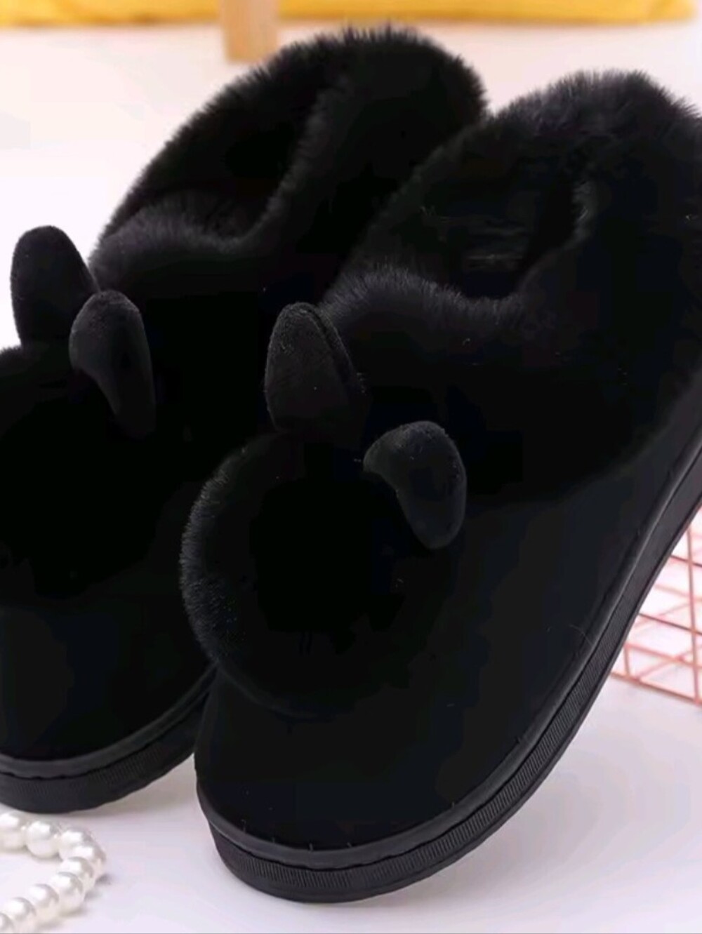 Women's Cute Cartoon Fuzzy Indoor  Slides